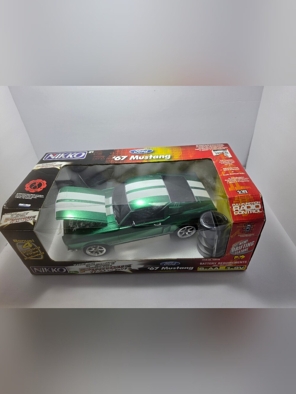 Nikko 1967 Mustang Fastback The Fast & The Furious RC 1:16 scale NEW RARE NIB